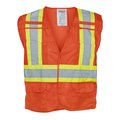 Ironwear Breakaway Safety Vest Class 2 w/ 2" Reflective Tape And 6 Pockets (Orange/X-Large) 1287BRK-O-XL